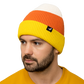 Candy Corn Cuffed Waffle Knit Beanie